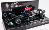 Minichamps Mercedes gp F1 W12 Mercedes M12 Eq Power+ Team Amg Petronas Motorsport Formula One N 44 Winner British Silverstone Gp With Flag 2021 Lewis Hamilton 1:43 Black Green