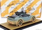 Spark-model Porsche 911 992 Dakar N 00 Ahead Coupe 2024 - Con Vetrina - S vitrínou 1:18 Zelený odtieň