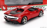 Bburago Ferrari 296 Gtb Assetto Fiorano 2022 1:18 červeno-biela