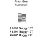6481 Pastorok motora 23 zubov pre Buggy