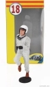 Le mans miniatures Figures Jim Pilota Automobilistico - 24h Le Mans Start Pilot Driver 1960 - 1970 1:18 Bílá