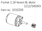 HBP240389 - (1010209) Furitek 1:18 Venom BL Motor 1212/3450KV