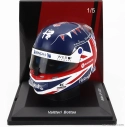 Spark-model Bell helmet F1  Casco Helmet Alfa Romeo C43 Team Stake N 77 British Gp 2023 Valtteri Bottas 1:5 Modrá Červená Bílá
