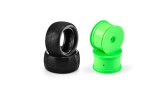 HUDY Pneumatiky a disk zadné 2WD/4WD 1:10 off-road Dirt medium (2 ks), zelená