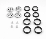 HBP240459 - CR-18P Truck 1.2"" Bead Lock Wheels (Silver)