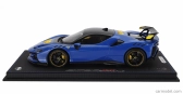 Bbr-models Ferrari Sf90 Xx Stradale 2024 - Con Vetrina - S vitrínou 1:18 Azzurro Dino - Svetlo modrá čierna žltá