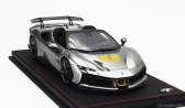 Bbr-models Ferrari Sf90 Xx Stradale Spider 2024 - Con Vetrina - With Showcase 1:18 Grigio Competizione - Šedá Žlutá Černá