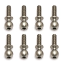 Kulové čepy, střibrné, 8mm, 10ks.