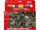 Airfix figurky - WWII U.S. Infantry Multipose (1:32) (set)