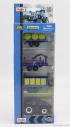Maisto New holland Set T7-315 Tractor With 3x Trailer 2018 1:64 modro-žltá