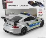 Majorette Porsche 911 991 Gt3 Rs Coupe Polizei 2013 + 911 Gt3 Rs 1/64 Scale 1:16 Stříbrná Modrá
