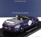 Spark-model Porsche 911 992 Carrera S Cabriolet Open N 11 2024 - La Carrera Panamericana 1952 - Con Vetrina - S vitrínou 1:18 Blue