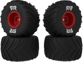 Arrma kolo s pneu dBoots Chevron MT, disk červený (4): GROM