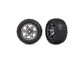 Traxxas koleso 2.8", disk RXT načierno chrómovaný, pneu Alias (2) (2WD zadné)