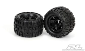 Trancher X 3,8" (štýl Traxxas) guma, lepená, čierne ráfiky, 2ks.