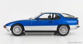 Porsche 924 Turbo Coupe 1986 v mierke 1:18, strieborná modrá met.