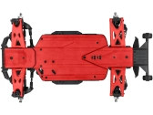 Pro-Line kluzná deska přední a zadní Bash Armor červená: Arrma 3S