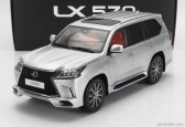 LCD model Lexus Lx570 2022 1:18 strieborný