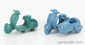 Officina-942 Piaggio Set 2x Vespa 98 + Vespa 98 Sidecar 1946 1:76 zelená svetlo modrá
