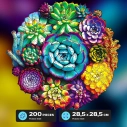 EscapeWelt Drevené puzzle Sukulenty 300 kusov