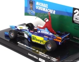 Minichamps Benetton F1 B195 Team Mild Seven Renault N 1 Majster sveta 5. Gp Kanady 1995 Michael Schumacher a Jean Alesi Taxi Ride Figúrky 1:43 Modrá Žltá