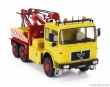 Ixo-models MAN F8 26.281 Tractor Truck 3-assi 1982 - Carro Attrezzi - Wrecker Road Service 1:43 Žlto-červená