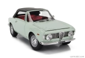 Mitica Alfa romeo Giulia 1600 Gtc Cabriolet Uzavretý 1964 - Interiér Červená 1:18 Azzurro Spazio - Svetlomodrá