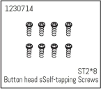 1230714 - Button head Self-tapping screws ST2*8 (8) - Khamba
