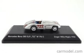 Brekina plast Mercedes benz 300 Slr Spider N 722 Winner Mille Miglia 1955 Stirling Moss - Denis Jenkinson 1:87 Silver