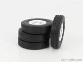 Road-kings Accessories Set 4x Wheels-tyres With Axle 1:18 Bílá Černá