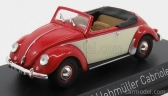 Norev Volkswagen Hebmuller Cabriolet Open 1949 1:43 Červený Krém
