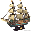 Cubicfun Puzzle Kit 3d v penovej lodi Španielska armáda San Felipe Veliero cm. 68x18x56 - 248 Pezzi - 248 dielikov 1:110 /