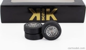 Sada príslušenstva v mierke Kk-scale 4x disky kolies a ráfiky pre Ford Mustang 1968 1:18 Black Chrome