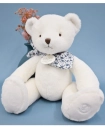 Doudou Plyšový medvídek bílý 25 cm