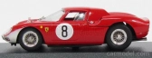 Najlepší model Ferrari 250 Lm N 8 2. 12h Reims 1964 J.surtees-l.bandini 1:43 Červená biela
