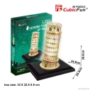 Cubicfun Puzzle 3d z peny Torre Di Pisa Con Luci A Led cm. 20.4x24.8x28.8 - 15 dielikov /