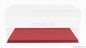 Luxbox Vetrina vitrína Base In Ecopelle Rossa - Synthetic Leather Base Red - Lungh.lenght 45.8 Cm X Largh.width 25.1 Cm X Alt.height 20.6 Cm (altezza Interna Cm 18.5) 1:12 Red