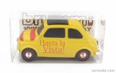 Brumm Fiat 500 Hasta La Vista - Viva La Vida 1:43 Žlutá Červená
