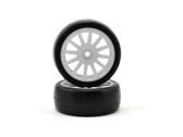 Traxxas kolo, disk 12-spoke bílý, pneu slick (2)