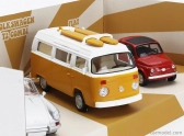 Norev Porsche Set 3x Jet-car 911 Targa Spider 1969 - Fiat 500 1965 - Volkswagen T2b Camper Van 1962 1:43 Rôzne