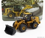 Dm-models Caterpillar Cat966m Ruspa Gommata - škrabací traktor - kolesový nakladač 1:50 žltá čierna