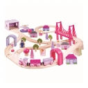 Bigjigs Rail Veľká drevená vláčiková dráha pre princezné - poškodený obal