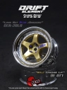Disky DS Racing Drift Element 5 Spoke, zlatý stred, chrómový okraj, 2 ks