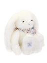 Doudou Plyšový králíček s šátkem bílý 35 cm