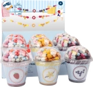 Malé nožičky Drevené korálky Candy 1ks žltá