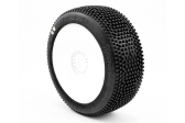 HOT DICES V2 BUGGY S1 (SUPER SOFT) lepené pneumatiky, biele disky, 2 ks.