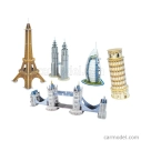 Cubicfun Puzzle Kit 3D In Foam Set pěti budov, 99 dílků