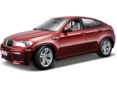 Bburago BMW X6 M 1:18 červená metalíza