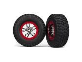 Traxxas kolo 2.2/3.0", stříbrná-červená (2WD přední)