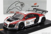 Spark-model Audi R8 Lms Team Phoenix Racing N 111 24h Spa 2009 Henri Moser - Marcel Fassler - Alex Margaritis - Marc Basseng 1:43 Silver Red